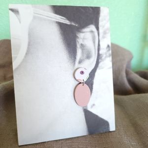 Handmade Polymer Earrings Pastel Retro Statement